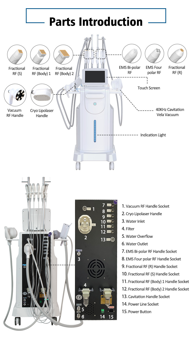 40k cavitation vacuum shape roll machine rf cavitation Cryo reduce cellulite  body machine